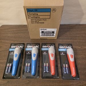 Lot Of 4 Rayovac LED Camping Flashlights